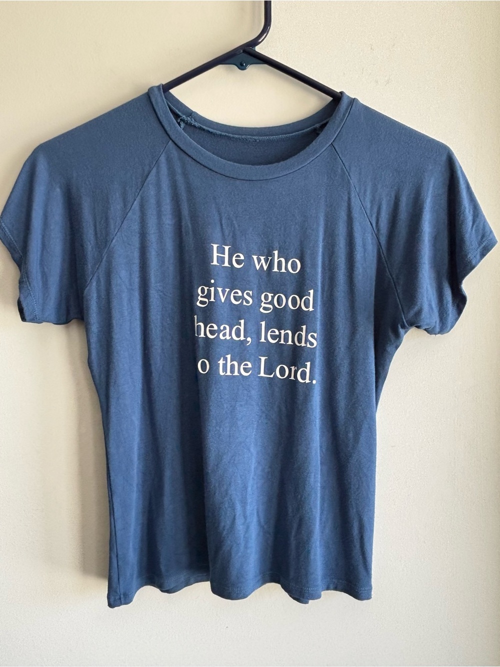 omighty Navy Graphic Short Sleeve Tee with White Text